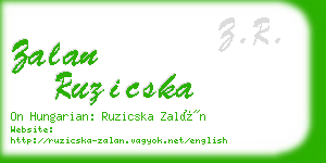 zalan ruzicska business card